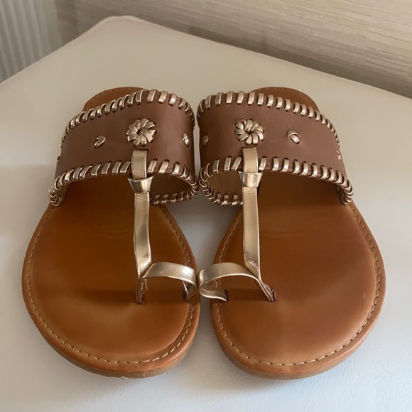 BAMBOO Shoes - BROWN AND GOLD BAMBOO SANDALS